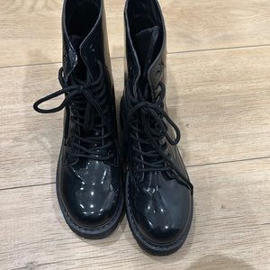 Lace up combat boots